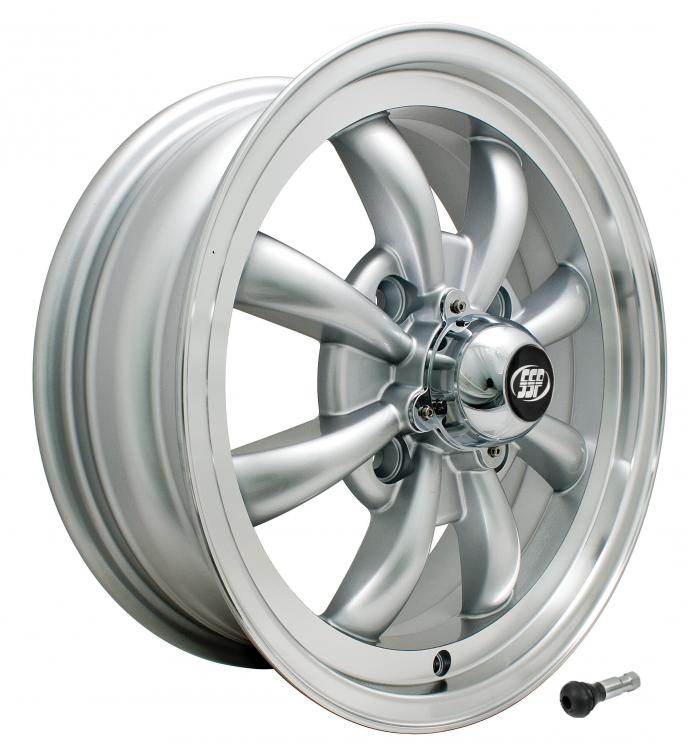 EMPI GT-8 Felge Silber - 4-Loch Leichtmetallfelge für VW